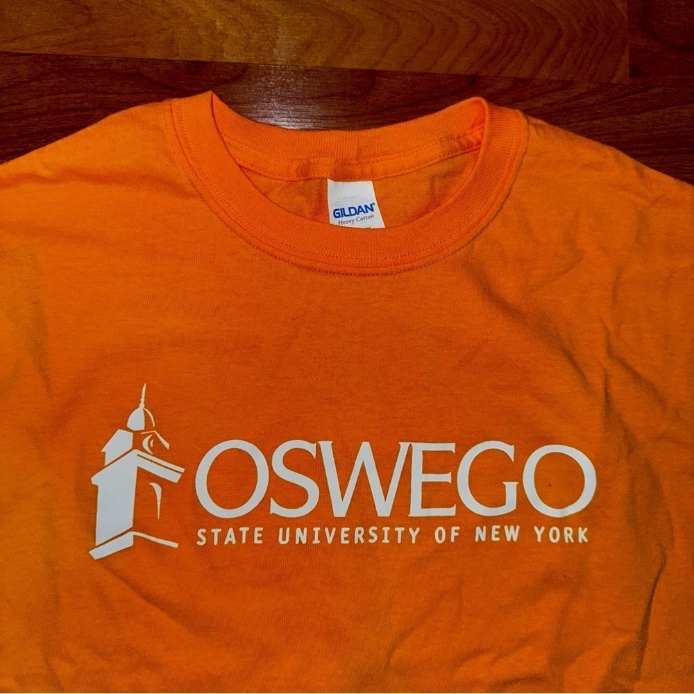 SUNY Oswego T Shirt Camp College “CAMP IS BETTER AT THE LAKE” Yellow Tee Men’s M - Picture 2 of 10